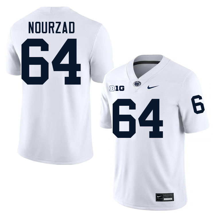 Hunter Nourzad Penn State Jersey,PSU Nittany Lions #64 Hunter Nourzad Football Uniforms-White